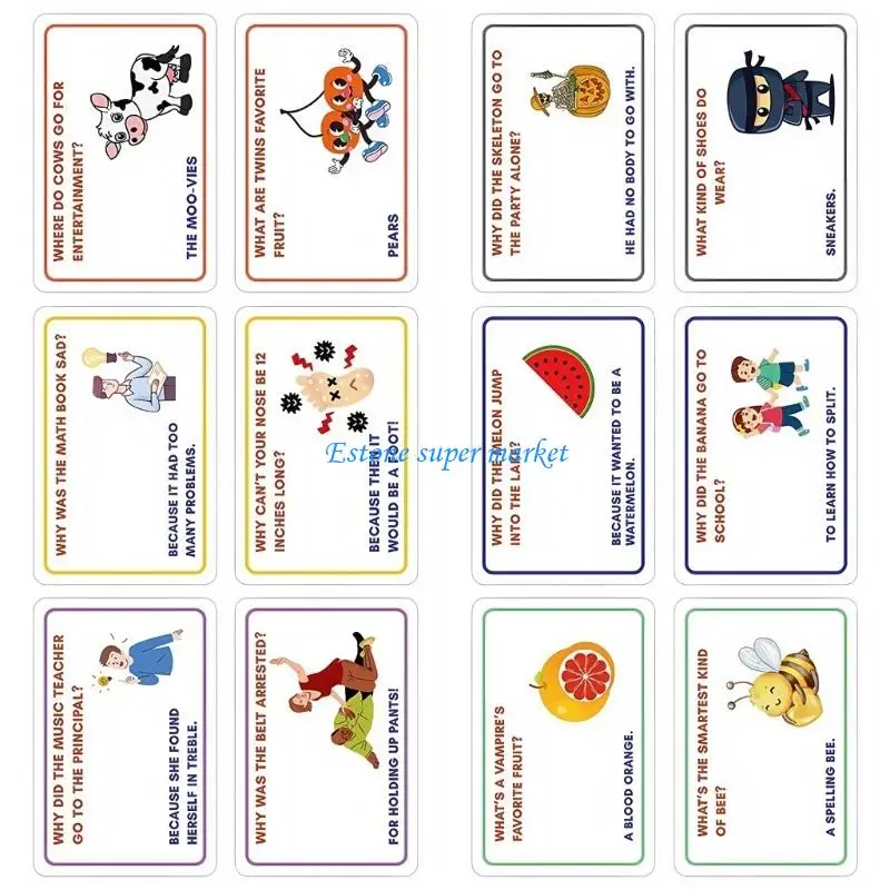 090B Travel Friendly Joke Cards 100pcs for Icebreakers Fun Lunchbox Jokes For Friend Colleagues And Family Gathering Game