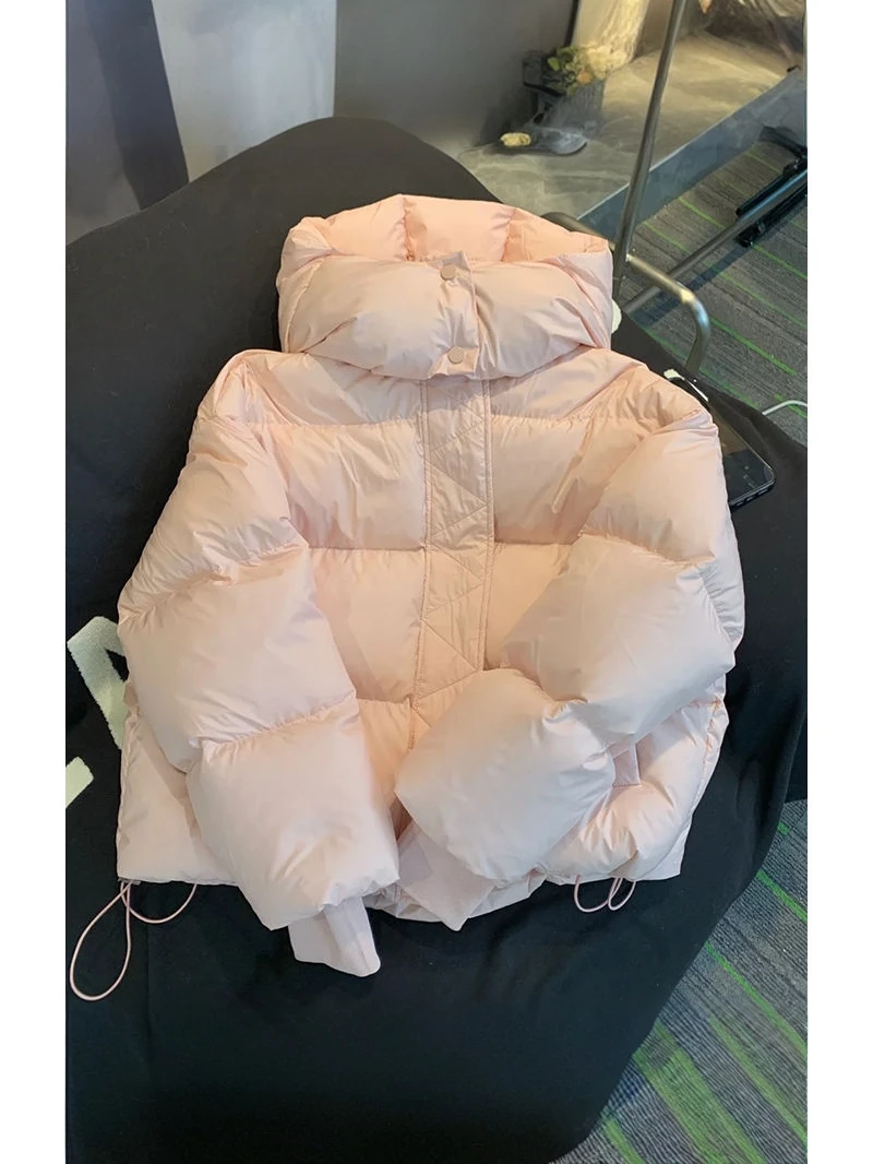 2025 جديد إمرأة قصير أسفل سترة الشتاء سميكة فضفاضة معطف مبطّن صغير الحجم سترة منتفخة #4