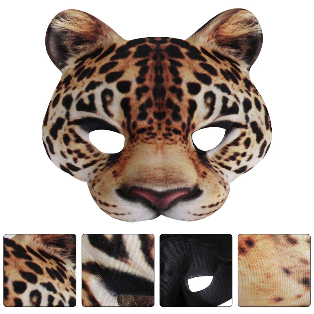 Halloween Mask Leopard Role-play Creative Animal Cool Goth Clothes Party Dressing up Unisex Eva Decorative Miss Costumes