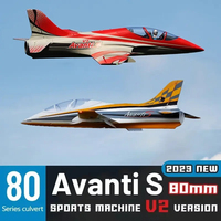 Freewing Flying Wing Model 80mm Ducted Avanti Sport Aircraft V2 Version Ducted Single Engine Jet Training Aircraft Fixed Wing