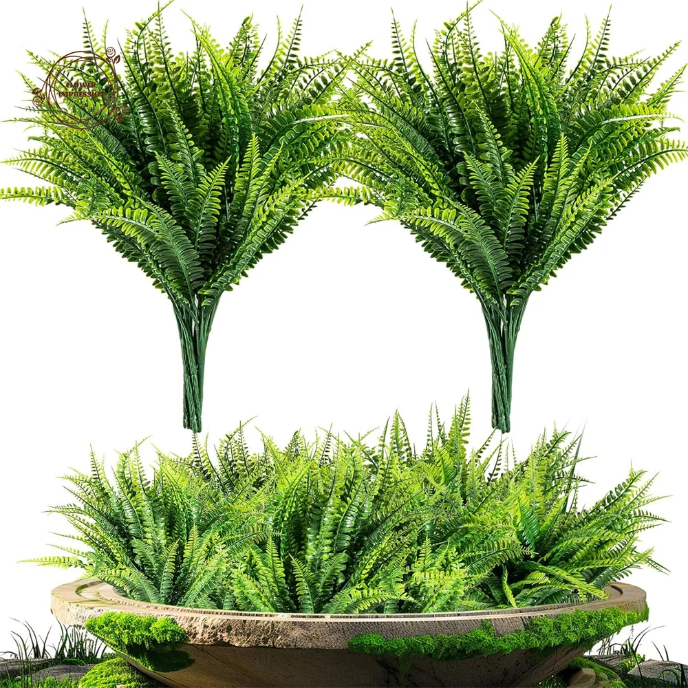 

10PCS Artificial Hanging Plants Fern Vine Fake Greenery Plant for House Wall Room Garden Spring Wedding Garland DIY Hoom Decors