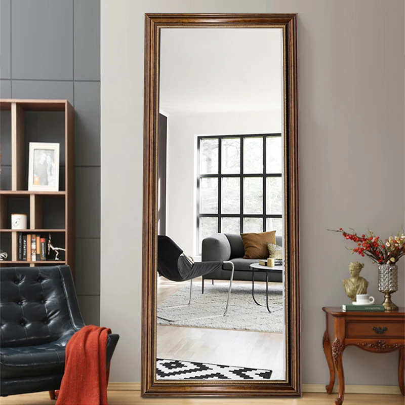 mirror home wall-mounted full-length European retro bedroom floor mirror clothing store fitting mirror