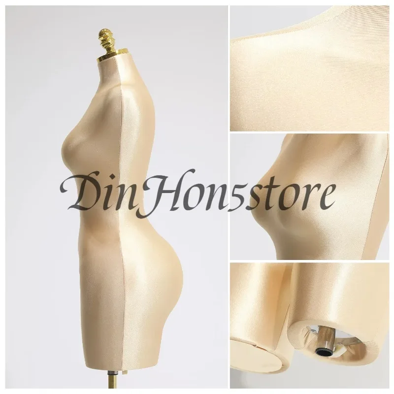 Mannequin European and American large-size women's clothing, fake model props, golden half-body display