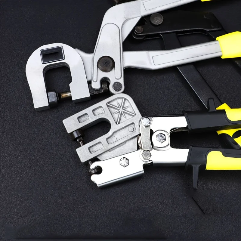 1pc Keel Pliers Punch Lock Stud Crimper Hand Tools Flat Mouth Pliers Ceiling Hole Ceiling Punching Tool Hand Ratchet Tool