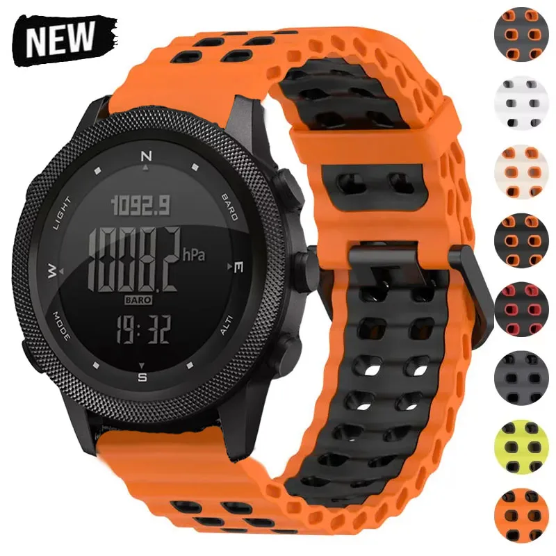 22mm pulseira de relógio de silicone para borda norte APACHE-46 pulseira respirável para borda norte APACHE-46 acessórios pulseira correa