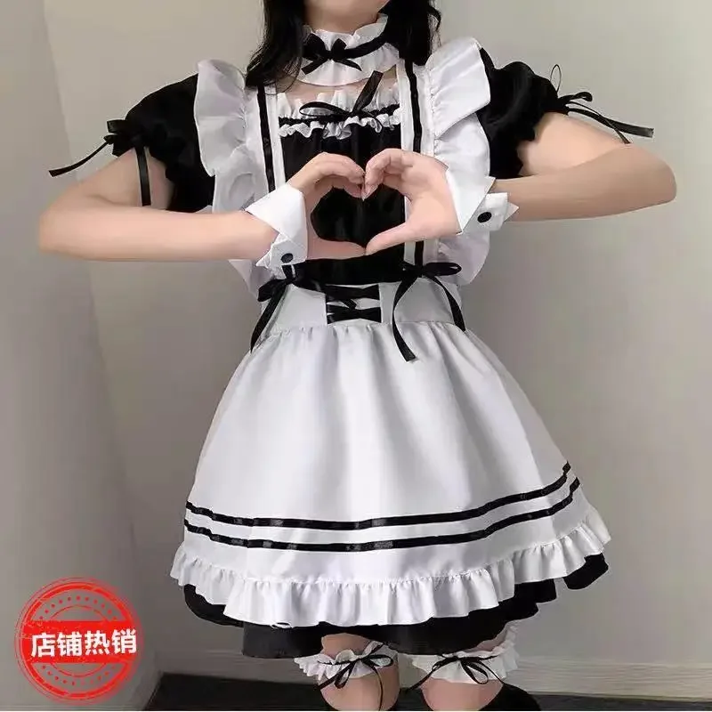 Japanese French Maid Japanese COS Cute Student Dress Lolita Maidservant Big Man Dress Suit Anime