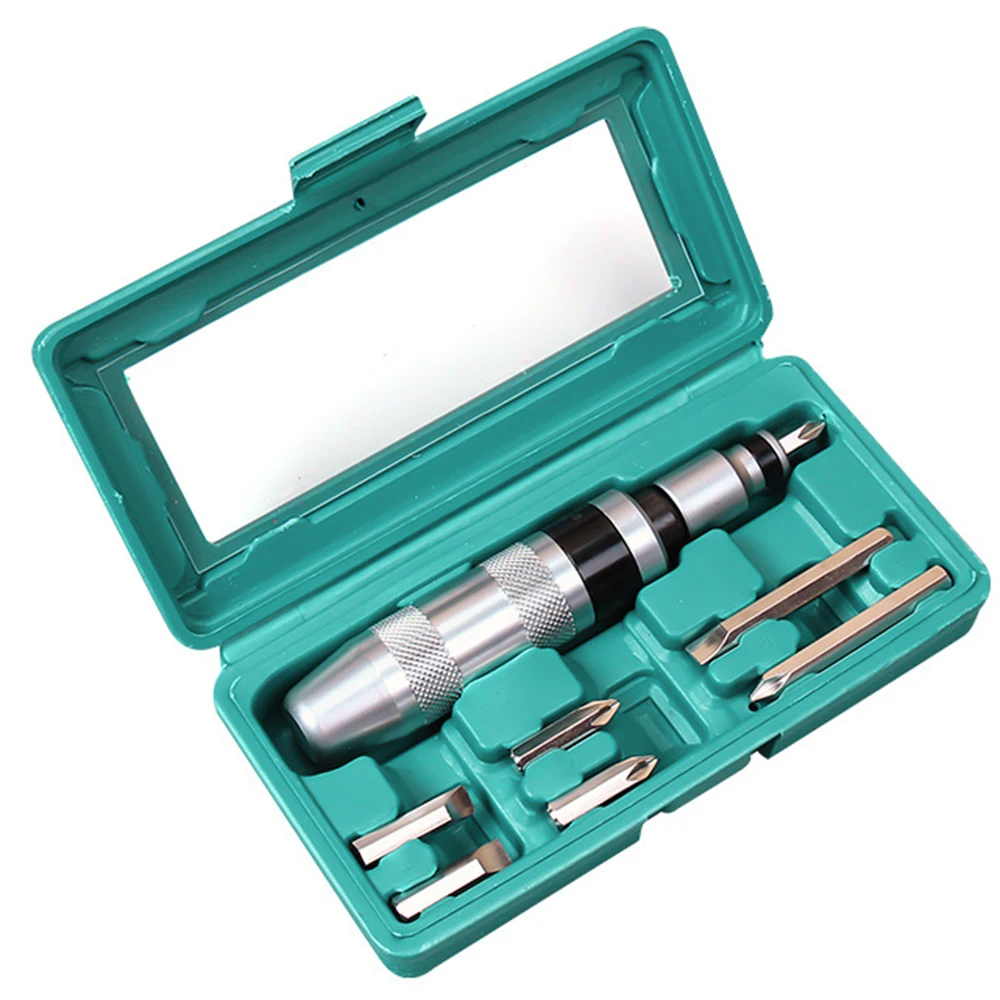 

8PCS Drive Hand Impact Screwdriver Set, Industrial Grade Manual Reversible Impact Driver Kit Includes Three Slotted