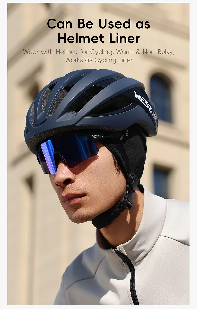 WEST BIKING Winter-Warm-Fahrradmütze, winddicht, Thermo-Fleece-Mütze, Ohrenschutz, bequeme Outdoor-Sportmütze, Laufen, Skifahren – Detail 7