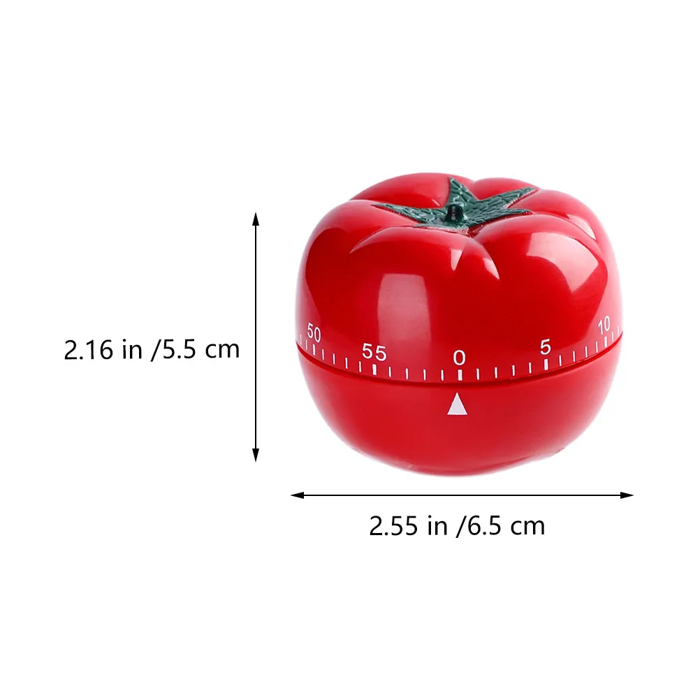 

2pcs Timer Tomato Clock Adorable Mechanical Timer Adorable Mechanical Cooking Study Alarm Eco Friendly Gadget
