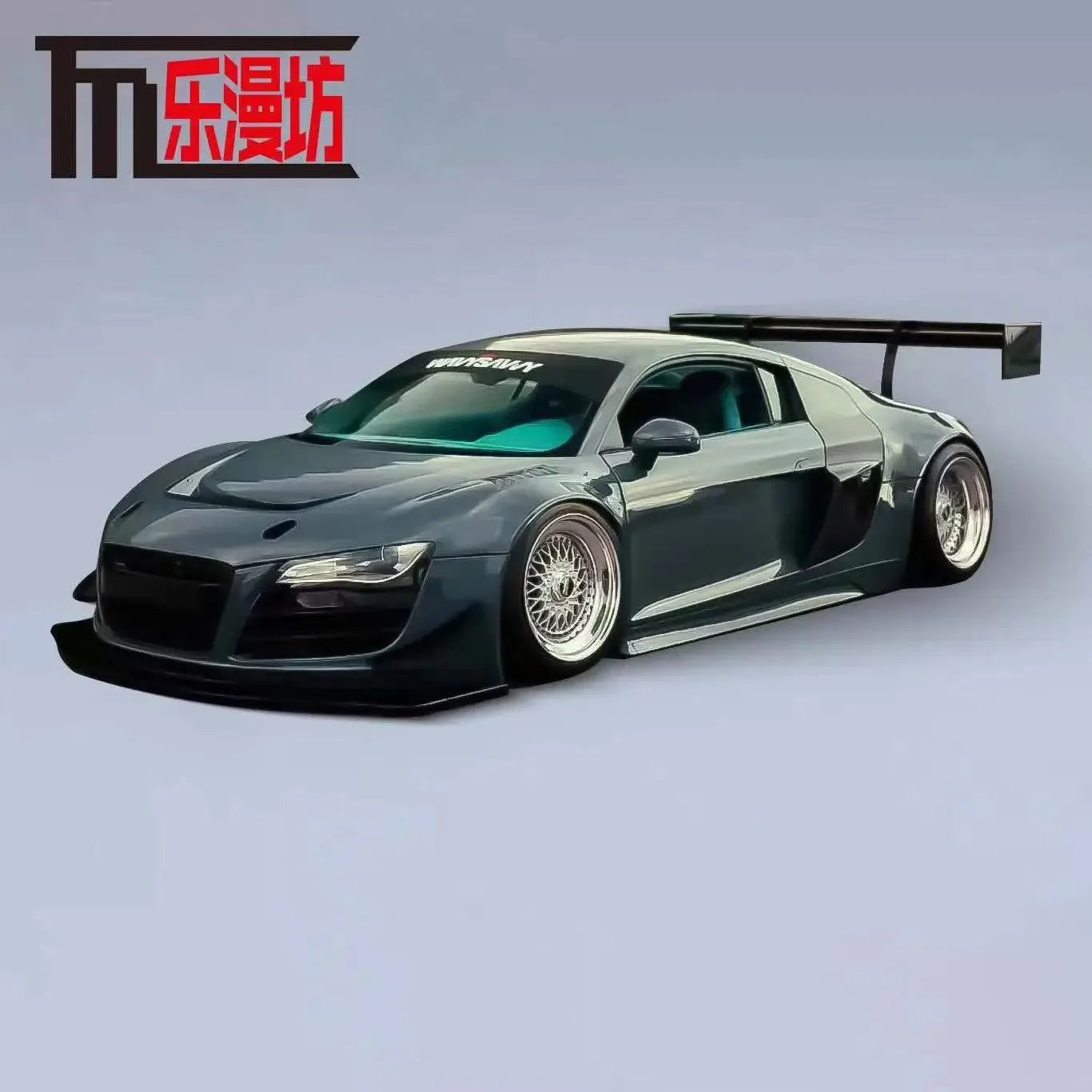 **Vorbestellung ** LMF 1:64 R8 LMS ULTRA Graues Druckguss-Modellauto