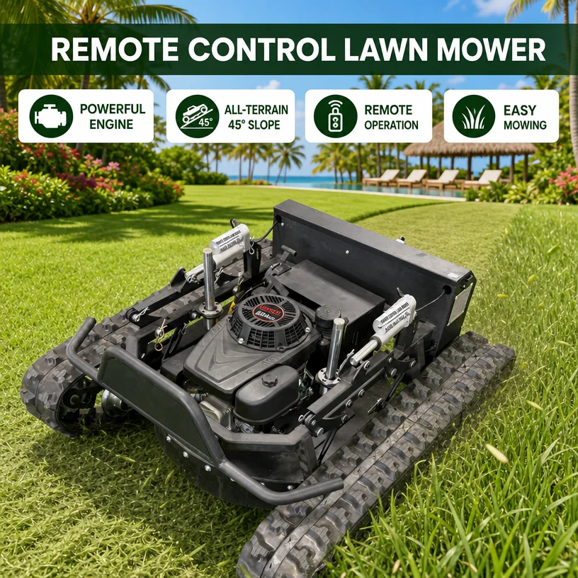 Customized lawn mower with a cutting width of 90CM is suitable for weeding on complex terrain, mountainous slopes, and slopes