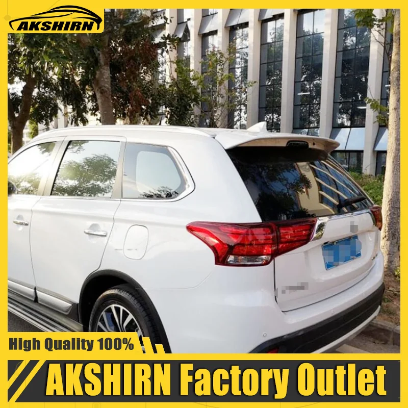 For Outlander Spoiler 2013-2018 Mitsubishi Outlander QBK Spoiler ABS plastic Material Car Rear Wing Color Rear Spoiler