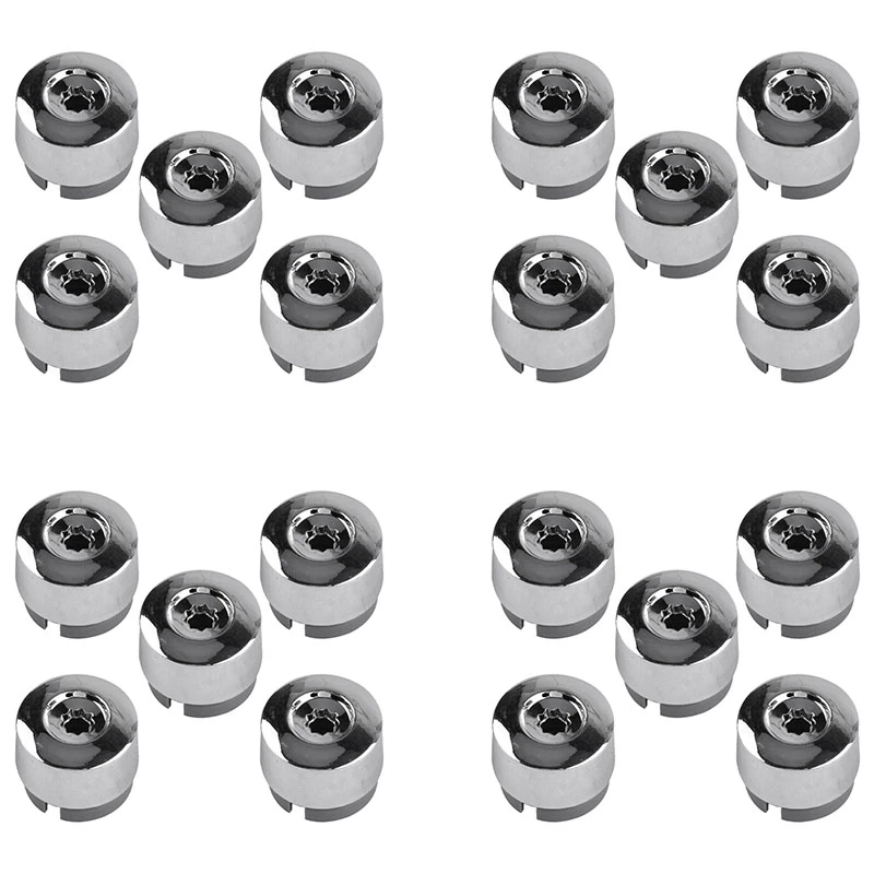 7L6 601 173A 2ZZ 20Pcs Chrome Wheel Lug Bolt Nut Cap Cover For Touareg 2004-2017 7L6601173A