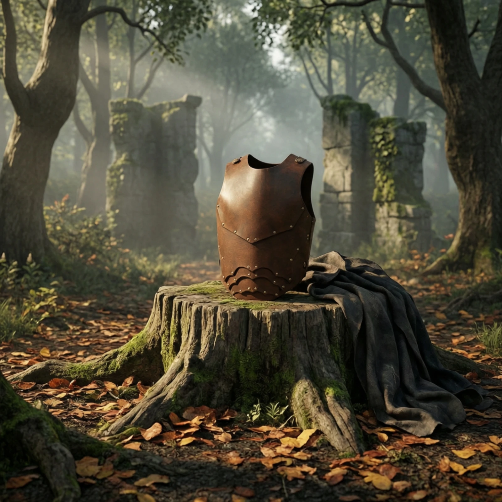 Chest Gear with Shoulder Guards Leather-Like Cosplay Chestplate Shoulder Guards Layered Pauldron Battle-Ready for Cosplayers