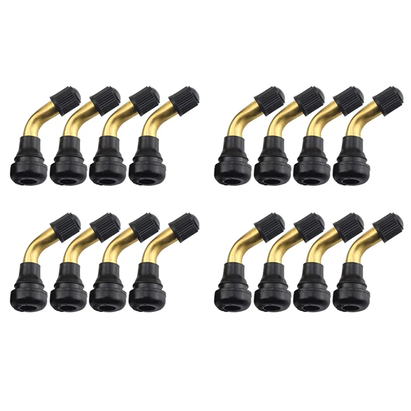 16Pcs Tyre Valves Stem Right Angle Snap-In Rubber 90 Degree Brass For Electric Scooter And Xiaomi M365 Electric Scooter