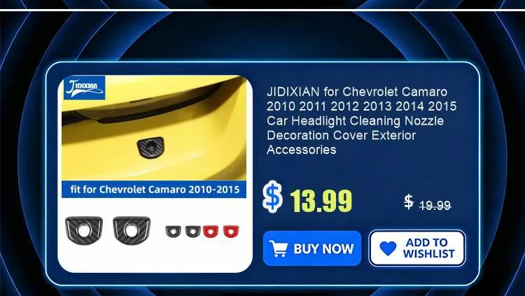JIDIXIAN Car Window Lift Button Panel Decoration Cover for Chevrolet Camaro 2010 2011 2012 2013 2014 2015 Interior Accessories