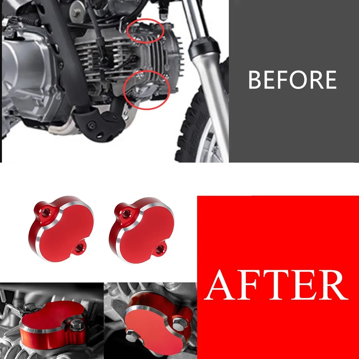 Motorcycle 3D Camshaft Valve Tappet Cover For KAWASAKI KLX110 KLX110L KLX110R Z125 KLX140