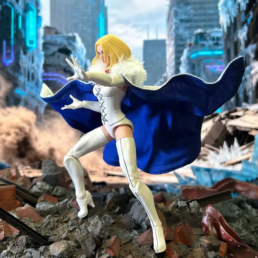 جديد اليدوية 1/12 مقياس الإناث شخصية كوميدية الأبيض الملكة X-Men 97 الوجهين عباءة اكسسوارات ل 6in عمل الشكل الملابس