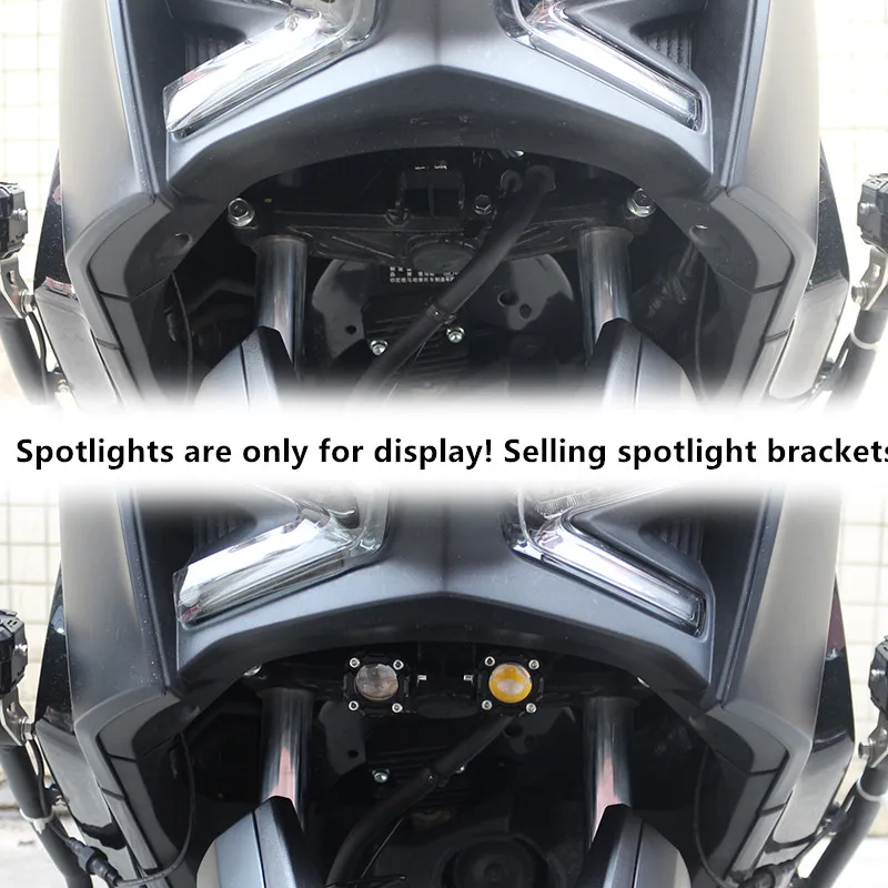 

Для YAMAHA XMAX300 XMAX250 2017-2024 аксессуар для мотоцикла, светодиодный светильник, кронштейн для крепления, освещение дальнего света, держатель противотуманной фары