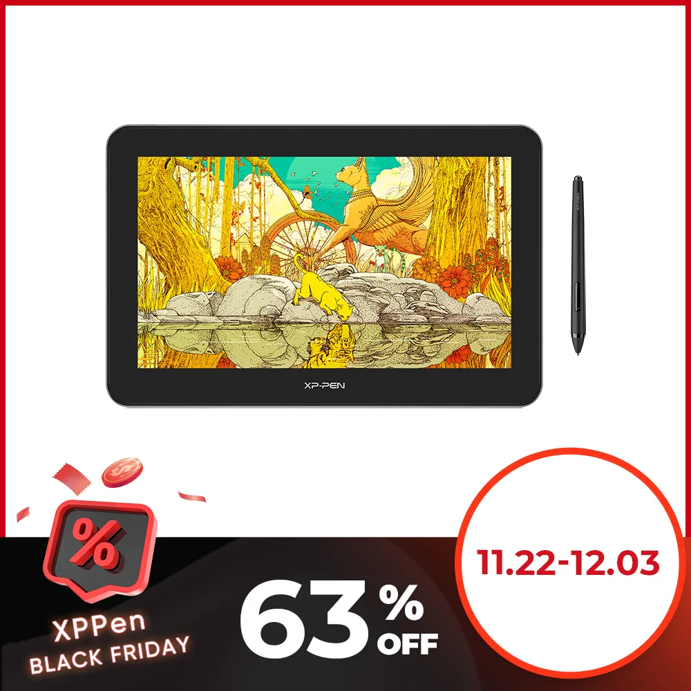 XPPen Artist Pro 16TP 4K Ultra HD Graphic Monitor Multi Touch Drawing Display 15.6 Inch Digital Tablet 8192 Levels Battety-free