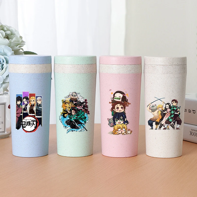 

Demon Slayer Kimetsu No Yaiba Water Cup Boy Girl Anime Water Bottle Kid Leak Proof Sports Flask Office Workers Drinking Bottles