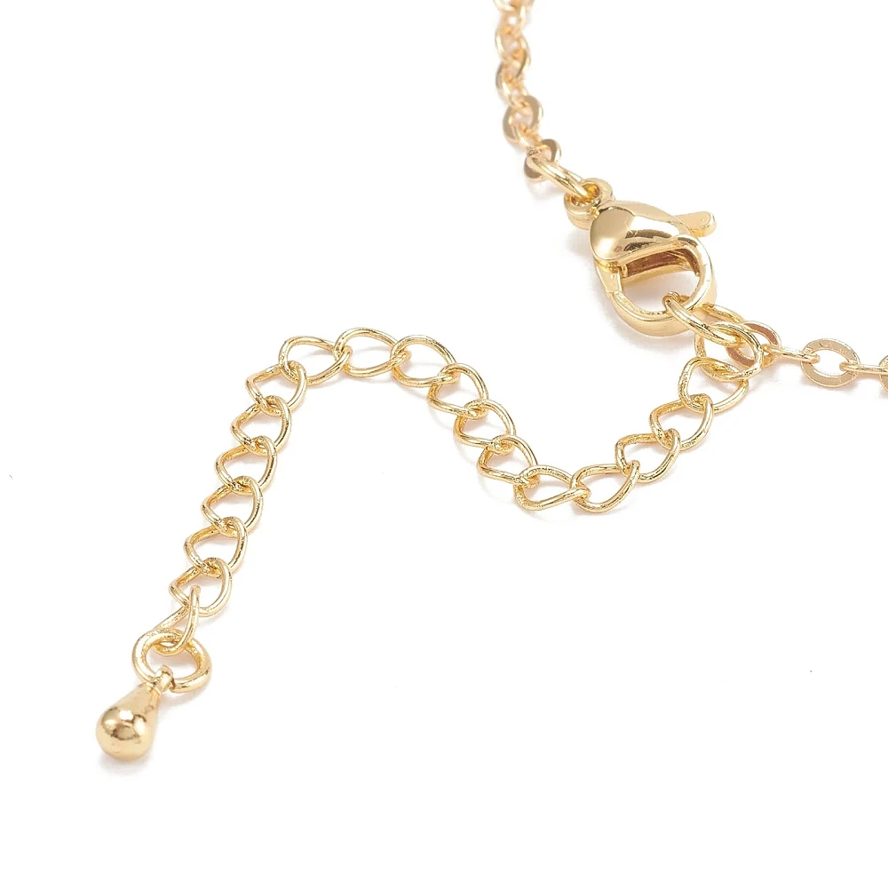 PandaHall 25PCS Brass Cable Chain Bracelet Makings with Jump Rings & Lobster Clasps, Gold 6-3/8 inch(16.3cm) for DIY Jewelry