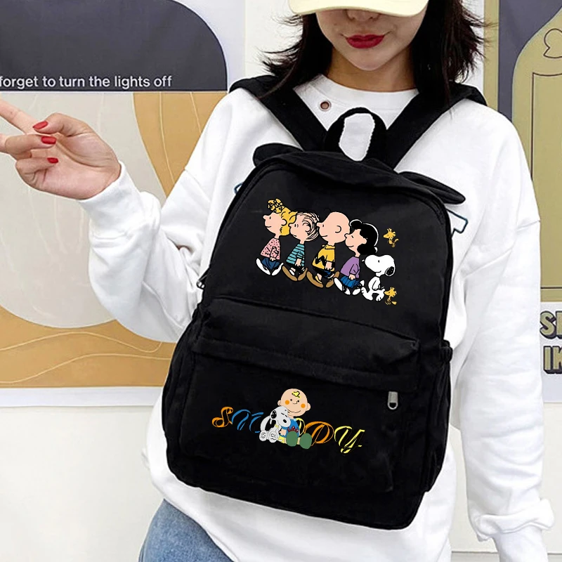 Snoopy Backpack Anime Kawaii Rabbit Ear Knapsack Teenager Cartoon boy girl School Bag Book Bag Rucksack School Supplies Gift