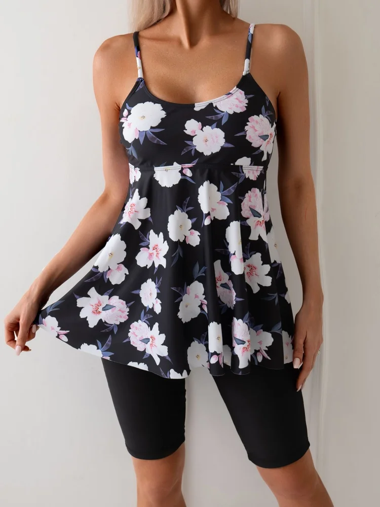 

Женский раздельный купальник 2026: Новинка, принт, сексуальное платье-слинг, летний танкини с шортами, пляжная одежда, купальный костюм для плавания