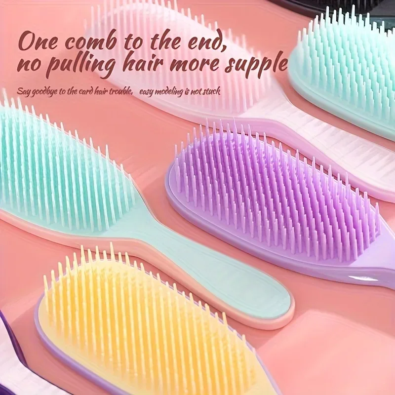 1pcs Detangling Comb Anti-static Soft Scalp Massage Hairbrush Not Knotted Anti-frizz Detachable Comb Hair Styling Tool Salon image 3
