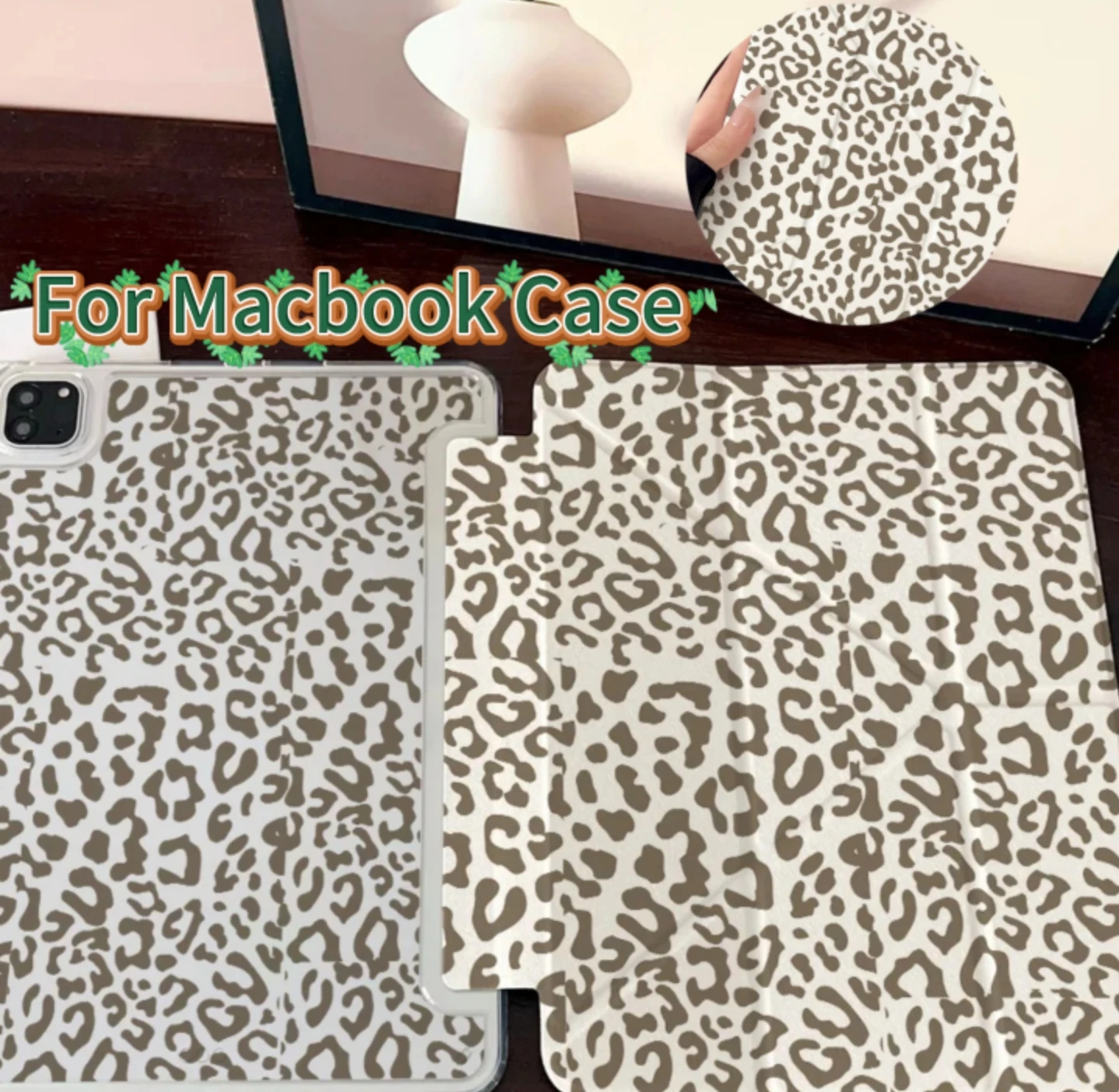 

Мини-элегантный Y-образный акриловый светло-коричневый чехол для iPad с случайным художественным узором для Apple iPad Pro 12,9 Air 3 Mini 5 9-го поколения