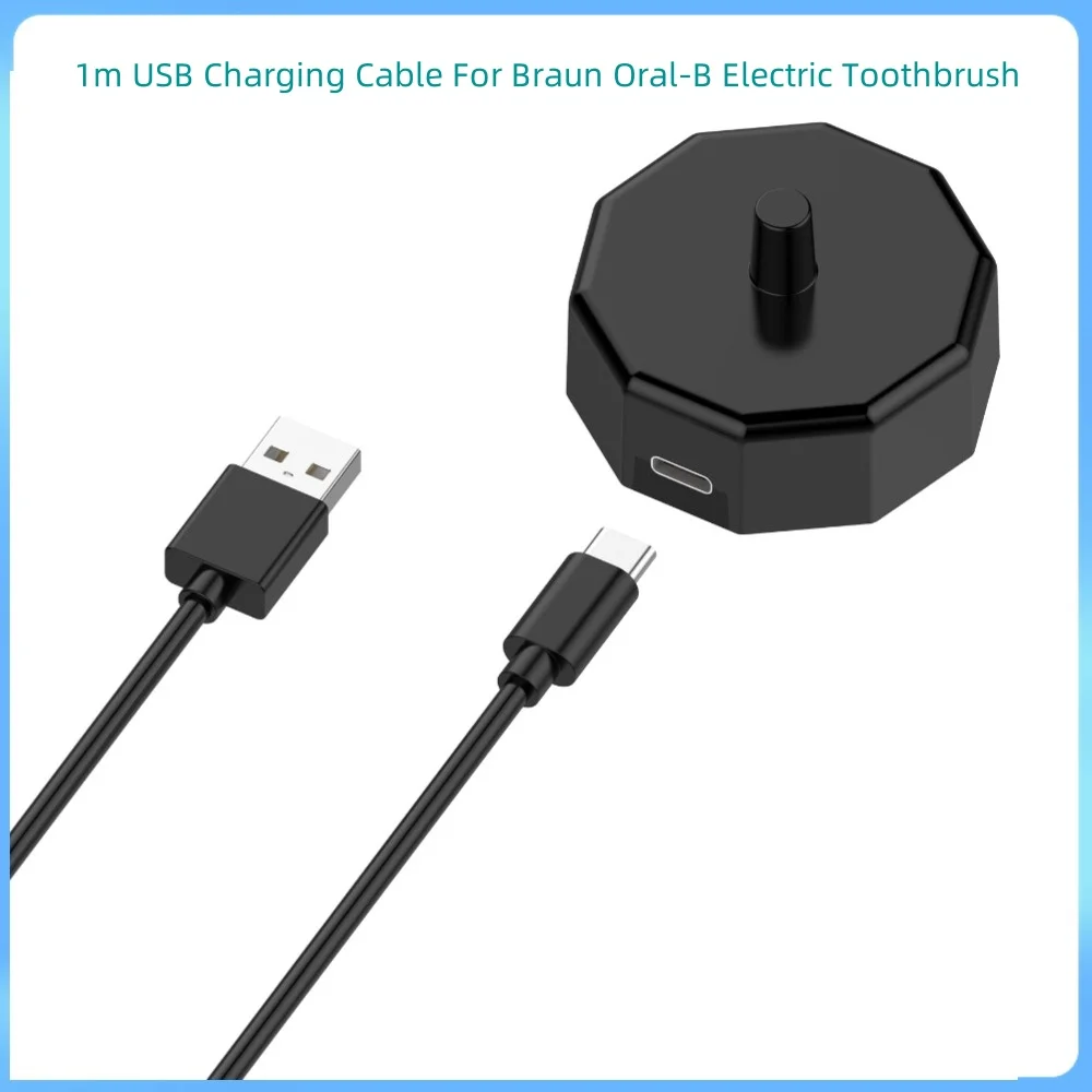 1m USB Charging Cable For Braun Oral-B Electric Toothbrush Wire Charger Dock Base Magnetic Charging Cord 