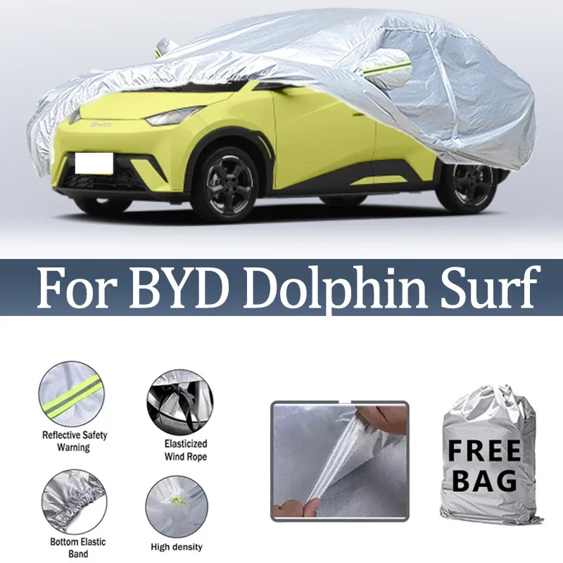 

For BYD Dolphin Surf Car Cover Outdoor Protection Covers Snow Sunshade Waterproof Dustproof Exterior UV Car Accessories