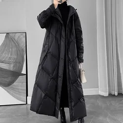 2024 Winter Puffer Coat Womens Long Warm Down Cotton Coat Korean Hodoed Cotton-Padded Coat Women's Jacket Female Casual Overcoat