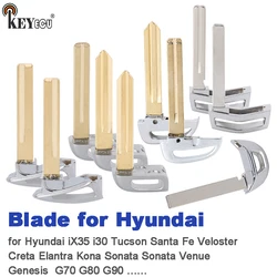 KEYECU Rmote Key Blade Only Blade for Hyundai iX35 i30 Tucson Santa Fe Veloster Creta Genesis G80 Elantra Kona Sonata Sonata