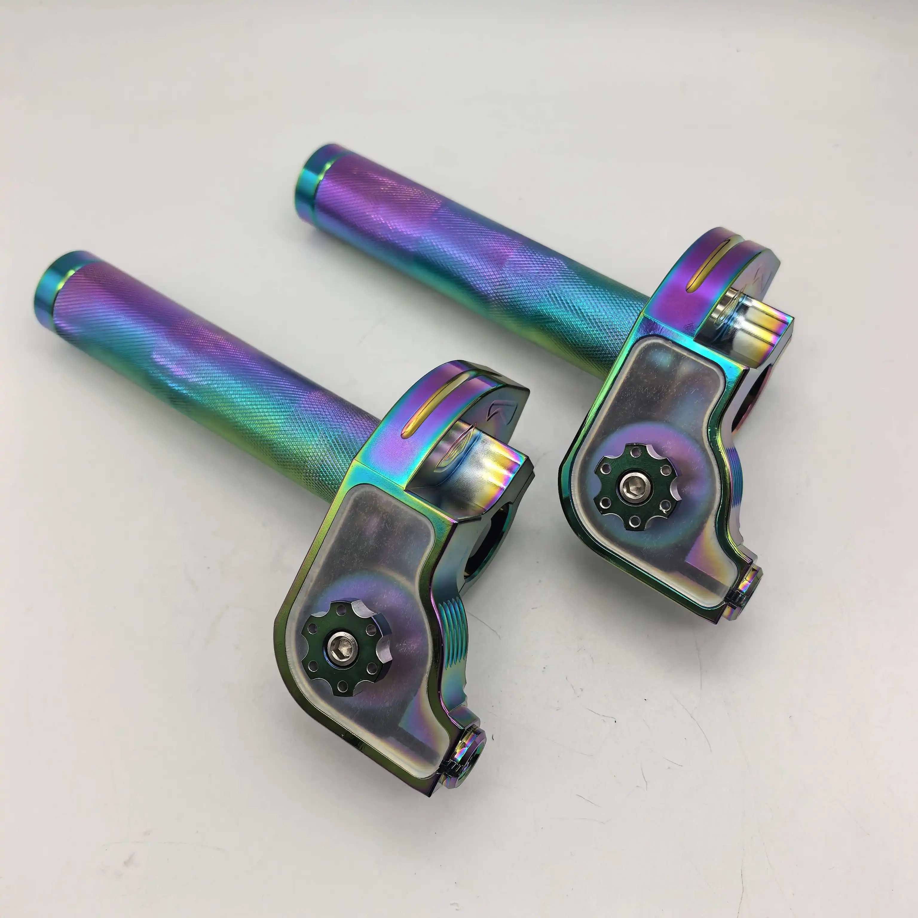 

Motorcycle Color Footrests Pedals Pegs/22mm Accelerator Throttle Twist Grips Handlebar/Clutch Brake Handle Drum Levers For ASV