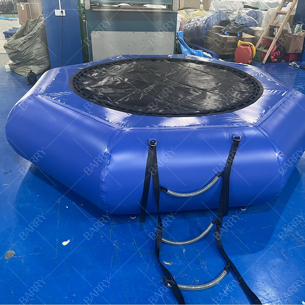 

0.9Mm Pvc Tarpaulin Cheap Inflatable Water Trampoline Inflatable Floating Water Game Jump Toys Trampoline on Water