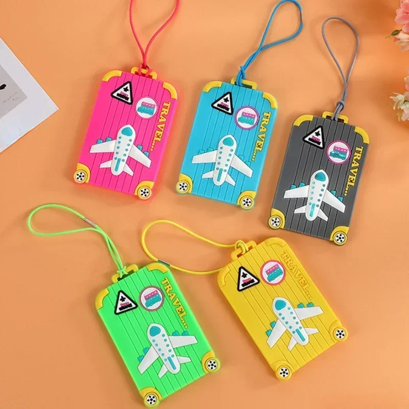 New PVC Silicone Luggage Tags Travel Accessories Suitcase Tags Fashion Style Portable Travel Label ID Address Holder