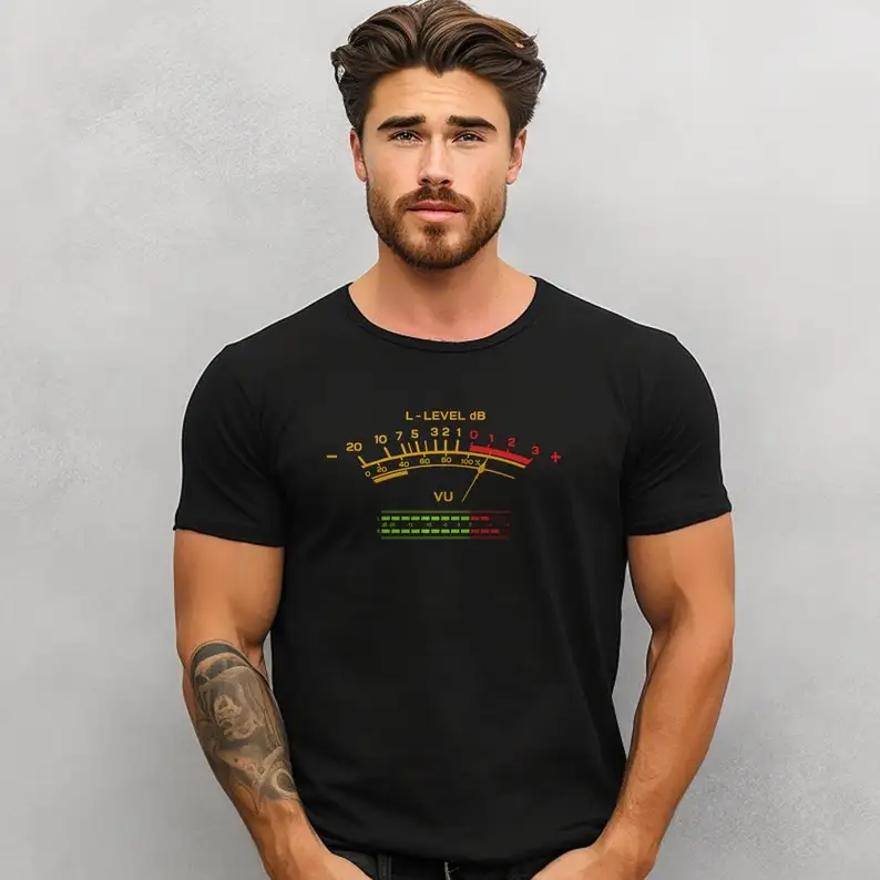 

VU Meter DJ Shirt Audio Engineer DJ t shirt Short-Sleeve Unisex