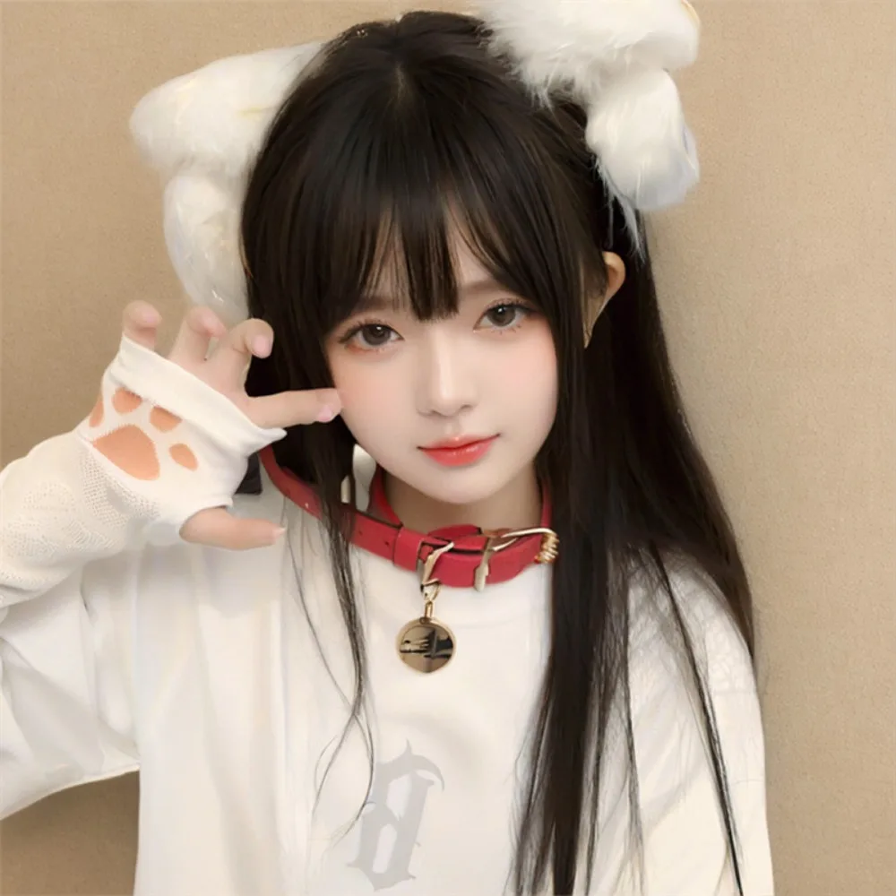 Kawaii Fingerless Kitty Paw Arm Sleeves Breathable Thin Cat Claw Arm Cover UV Protection Cotton Cat Oversleeve JK