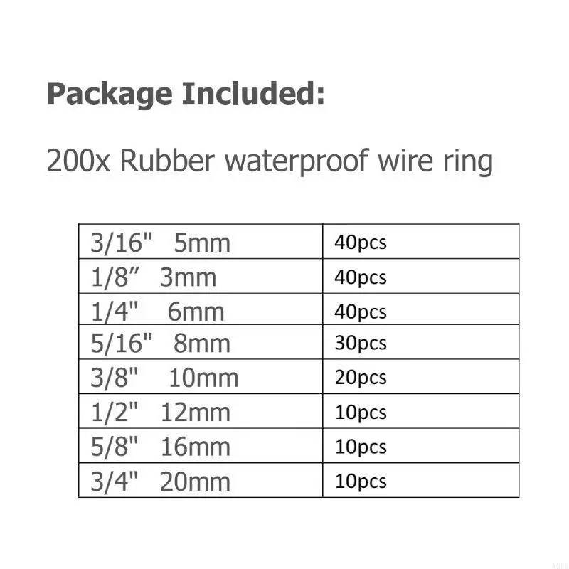 X9FA 200x Electrical Wire Gasket Wiring Gasket Black Eyelet Ring Gasket