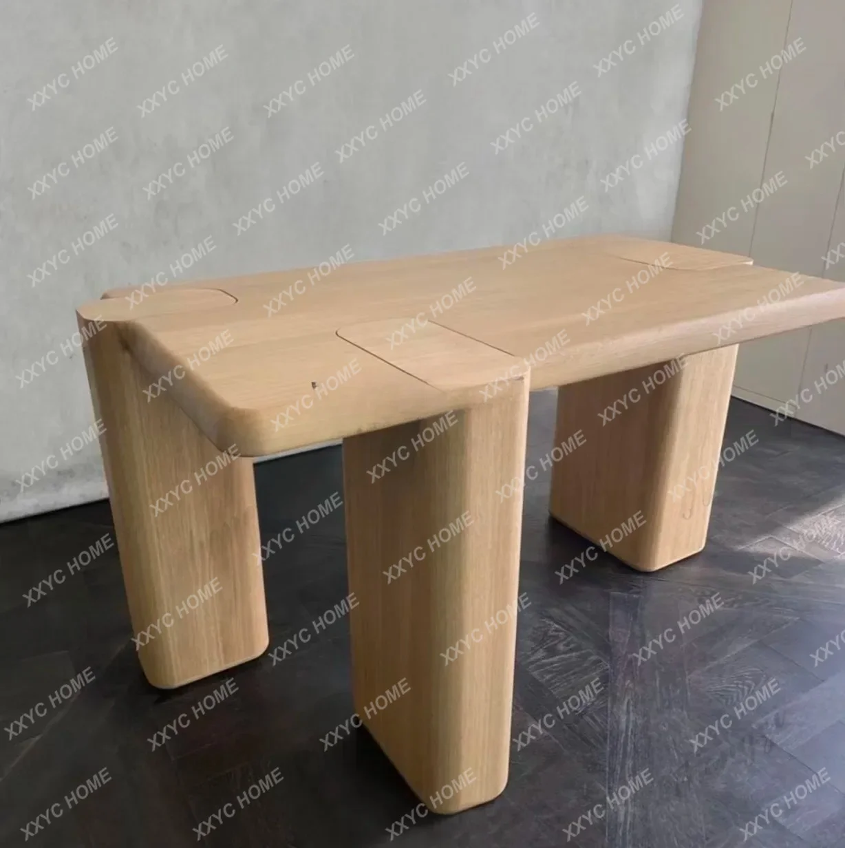 XX Medieval style solid wood special-shaped desk art irregular desk home high-end writing desk