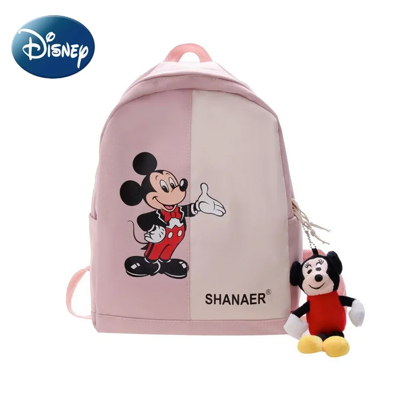 

Disney Mickey Mouse School Bag for Students in Elementary Kindergarten Boy Girl Mini Toddler Backpack Cute Cartoon Nylon