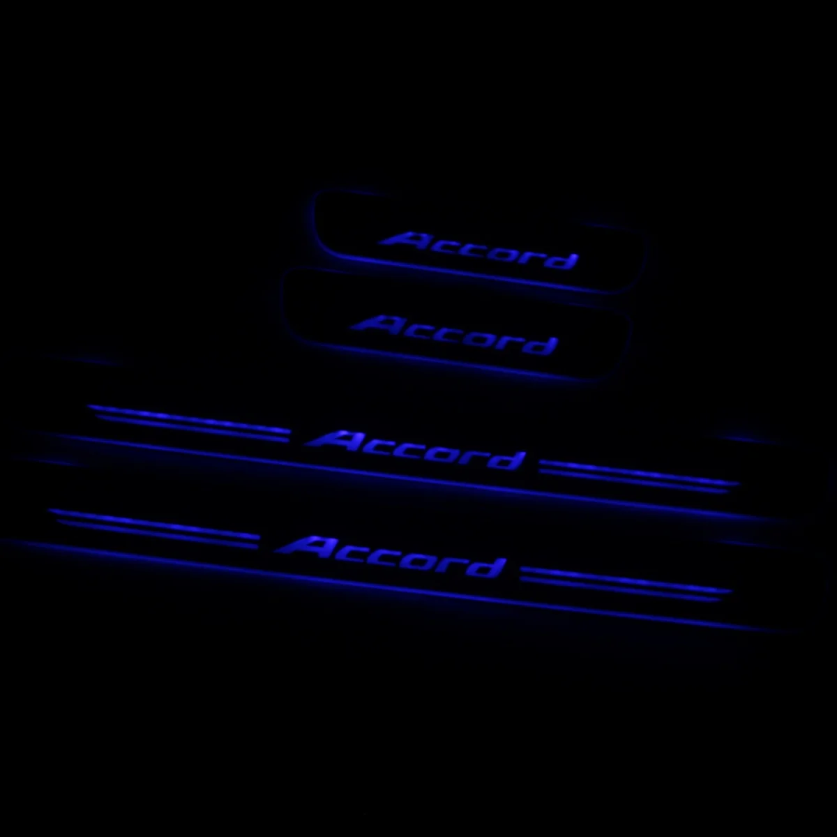 

Led Moving Door Sill Scuff Plate Guard Sills Protector Trim For Honda Accord 2008-2012 8TH