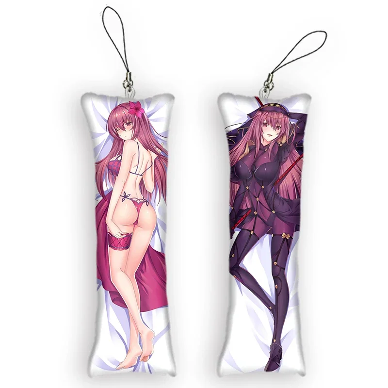 Fate/grand nařídit scthach mini dakimakura klíčenka anime oboustranný potištěné malý podhlavník přívěsek roztomilá otaku klíčenka závěsný