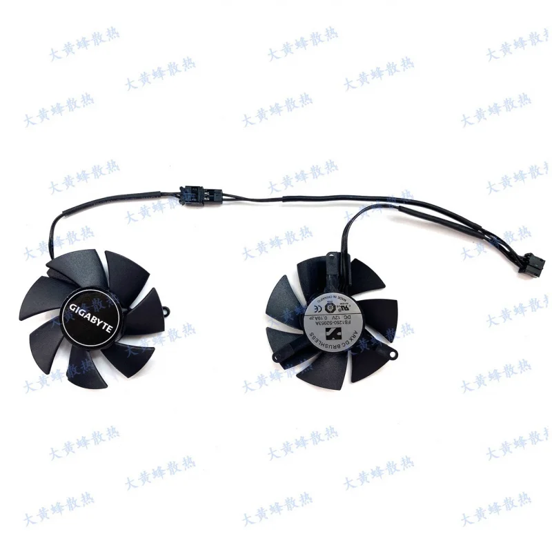 Free shipping original suitable for GTX1650 1630 4GB half height knife card graphics card fan FS1250-S2053A