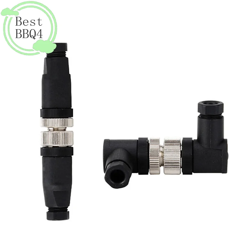 (BBQ4)1Pc 3/4/5 Pin M12 Sensor Connector Waterproof Male&female Plug Screw Threaded Coupling