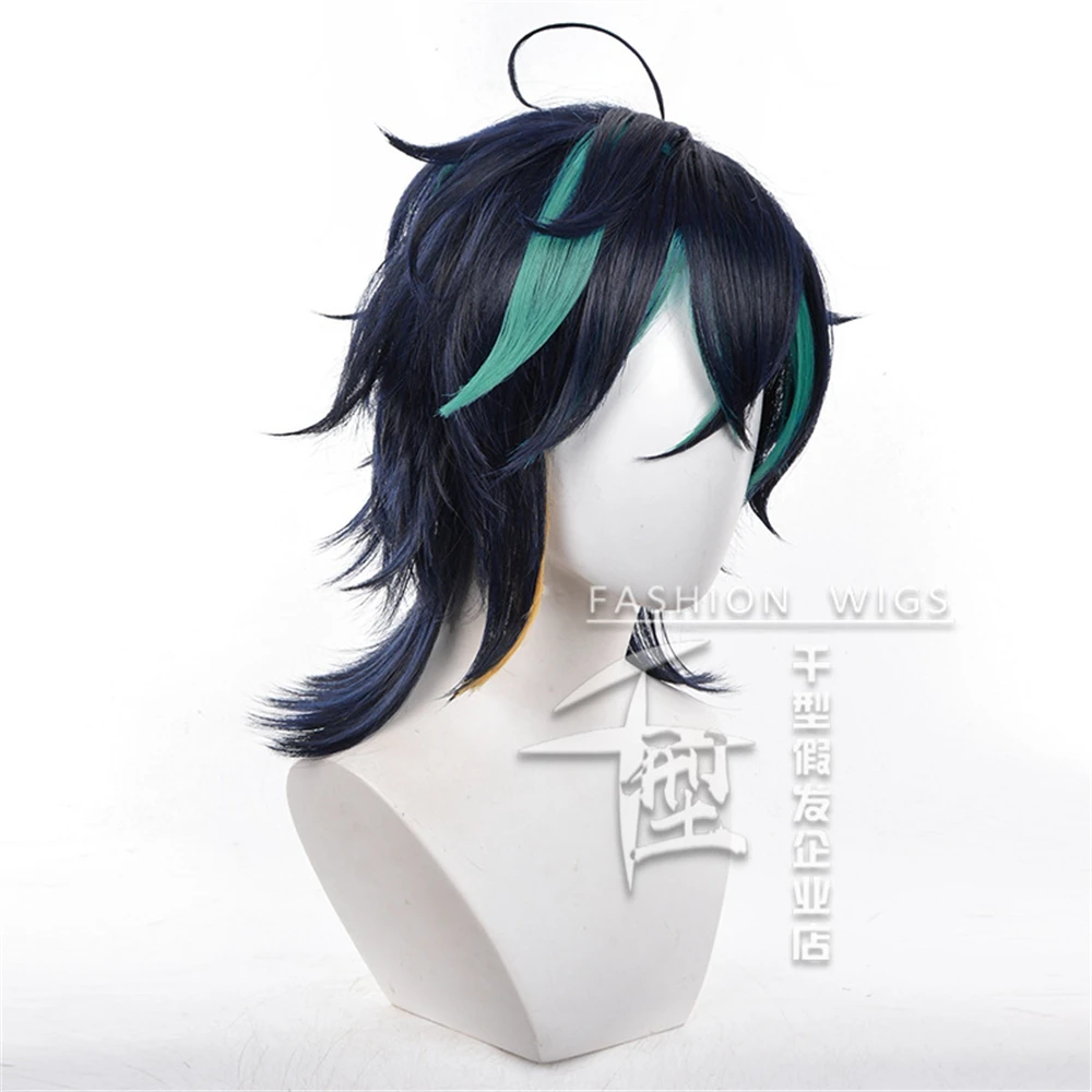 Parrucca Kinich Gioco Genshin Impact Uomo 40 cm Capelli corti Natlan Kinich Cosplay Parrucche di Halloween + Cappellino gratuito