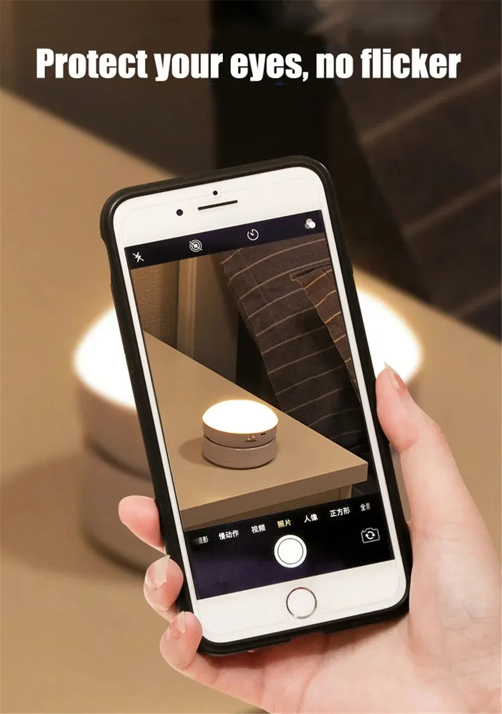 Night Lamp With Motion Sensor Night Light Rechargeable Wireless Led 360 Rotating Magnetic For Kitchen Room Bedside Table
