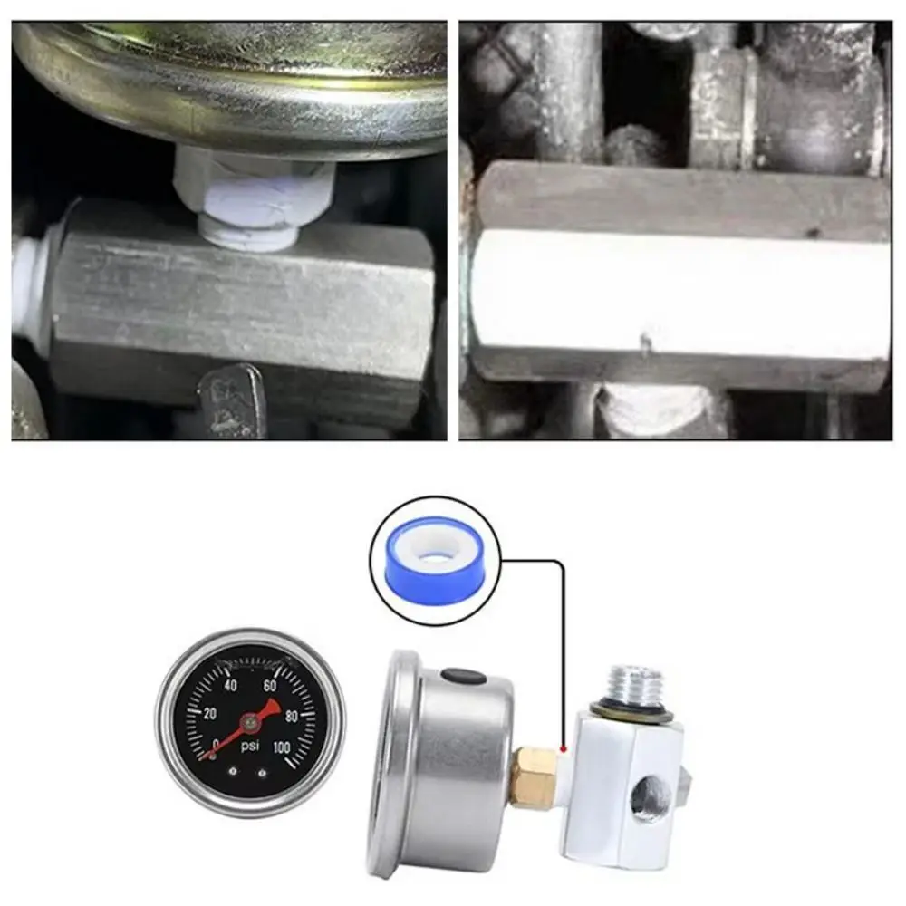 

High Pressure Resistant Gauge Adapter Rust-proof Sealing Oil Pressure Adapter Aluminum Wear Resistant Sensor Adapter