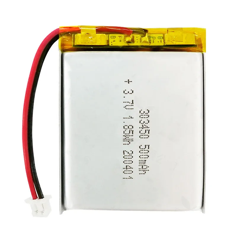 2/5/10/20 Pcs 3.7V 500mAh 303450 Lithium Polymer Ion Battery 2.0mm JST Connector